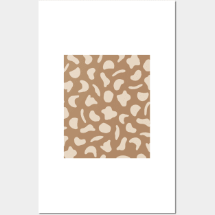 Neutral Warm Tones Patel Pink Abstract Shapes  Pattern Posters and Art